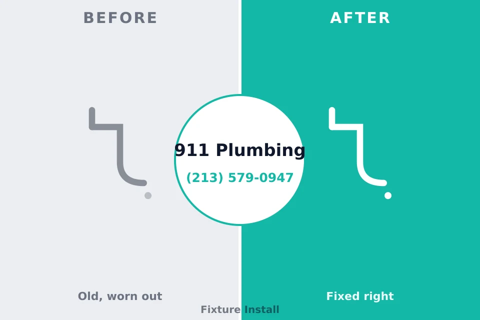 Before and after: plumbing repair Western Springs, IL